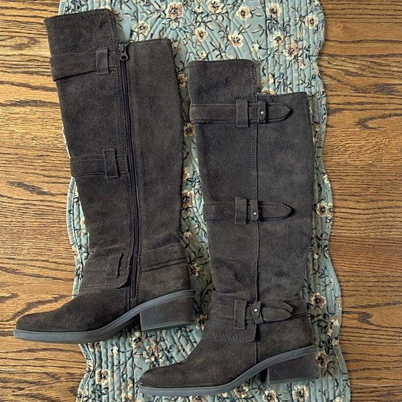 Calvin Klein Women’s Taupe Suede Over the Knee Boot – Size 7.5 - Picture 9 of 9